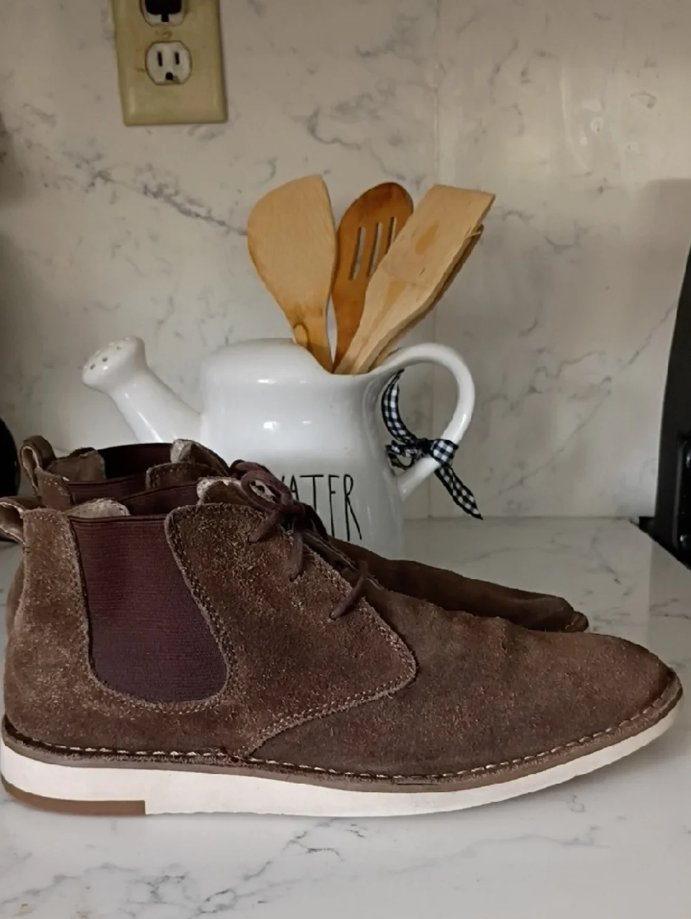 John Varvatos Brown Suede Chukka Boots